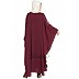 Designer Kaftan abaya with embroidery work- Maroon